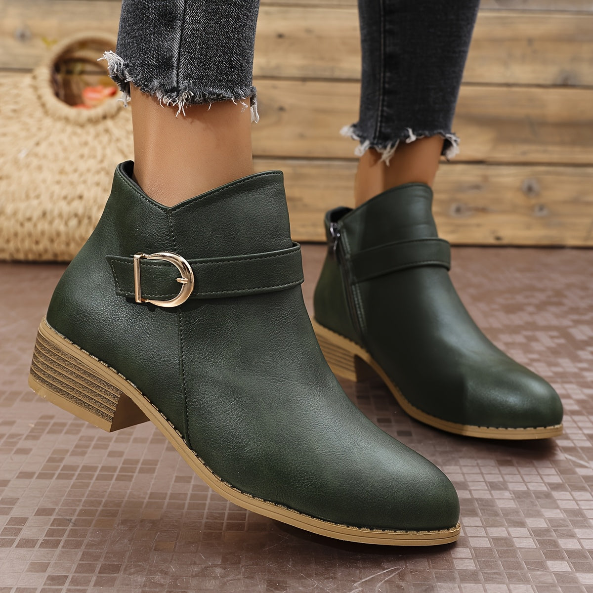 Amélina™ | Cozy Buckled Ankle Boots Designed for Sensitive Feet
