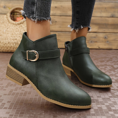 Amélina™ | Cozy Buckled Ankle Boots Designed for Sensitive Feet