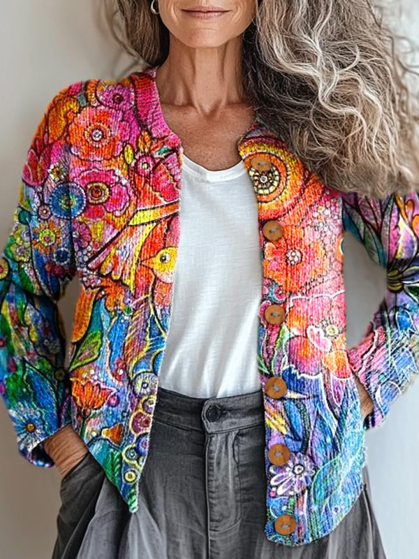 Mia | Chic and Colorful Art Jacket for Distinctive Style