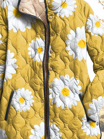 Quilted Jacket Delightful Daisy Print