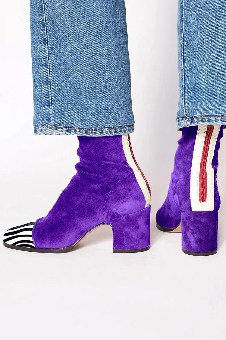 Aurélie | Statement Printed Ankle Boots
