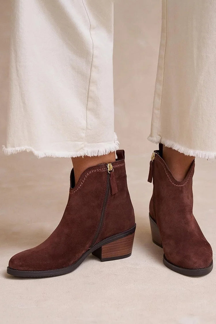 Céline | Chic Suede Ankle Booties