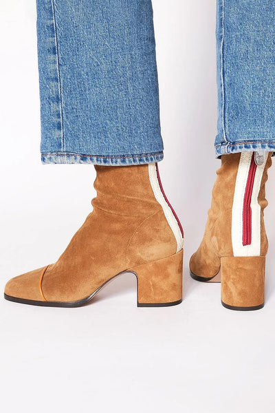 Vivienne | Contemporary Two-Tone Ankle Boots