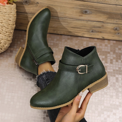 Amélina™ | Cozy Buckled Ankle Boots Designed for Sensitive Feet