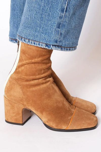 Vivienne | Contemporary Two-Tone Ankle Boots