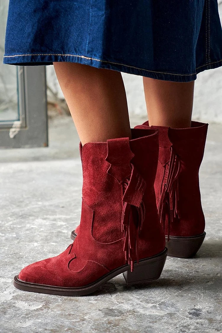 Ariane | Western-Inspired Ankle Boots