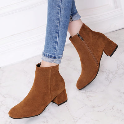 Colette™ – Stylish Block Heel Ankle Boots for Ultimate Comfort