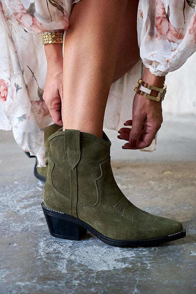 Élise | Suede Ankle Boots - Short Style