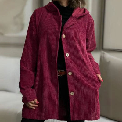 Helen | Casual Velvet Hooded Jacket