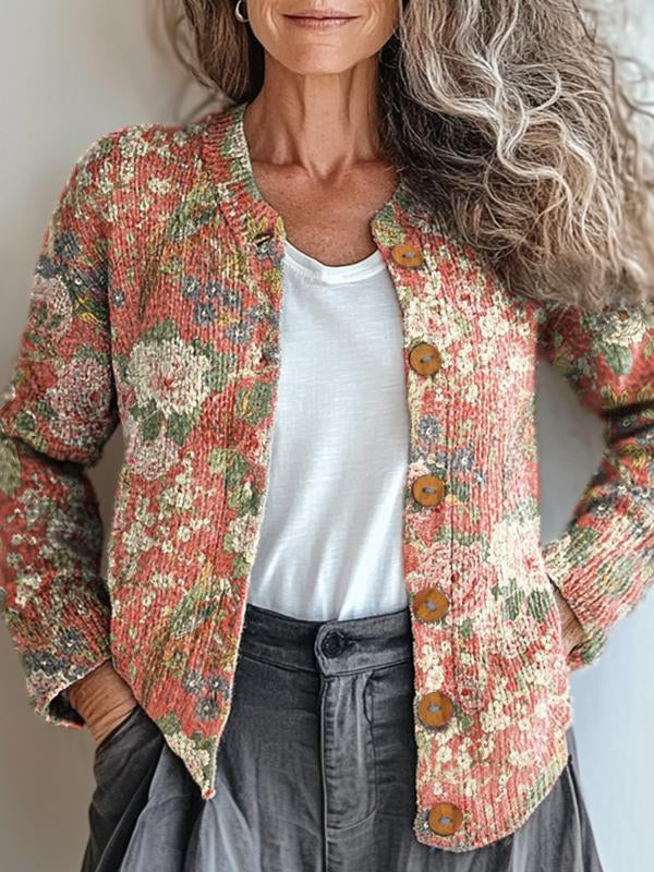 Astrid | Timeless Vintage Floral Jacket with Elegant Design