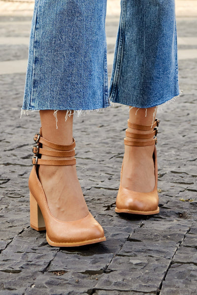 Ariana | Triple Buckle Heels