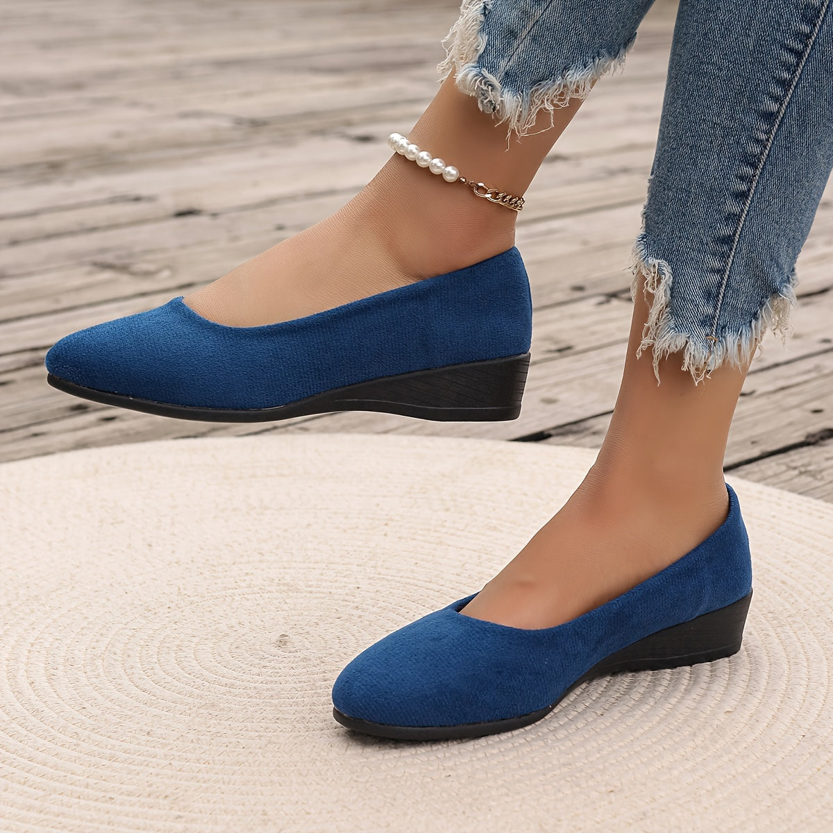 Éliane™ | Stylish Wedge-Heeled Ballet Flats for Ultimate Comfort
