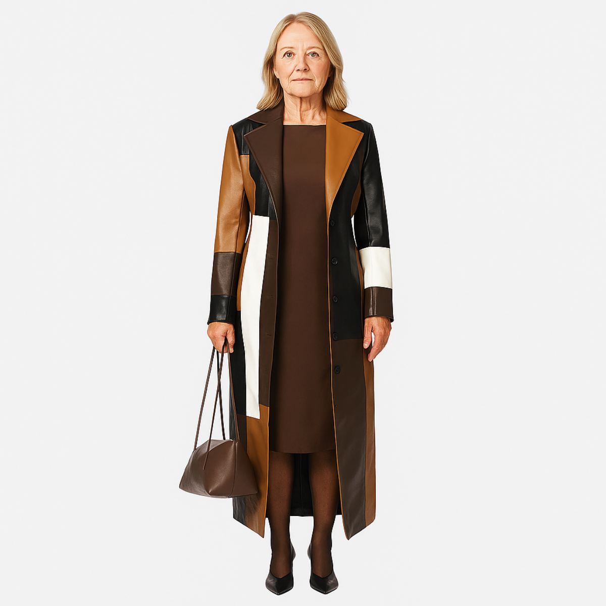Claire | Long Patchwork Coat