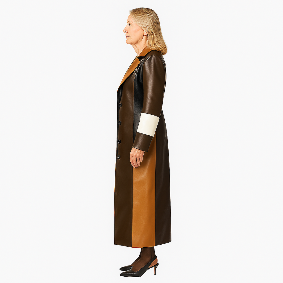 Claire | Long Patchwork Coat