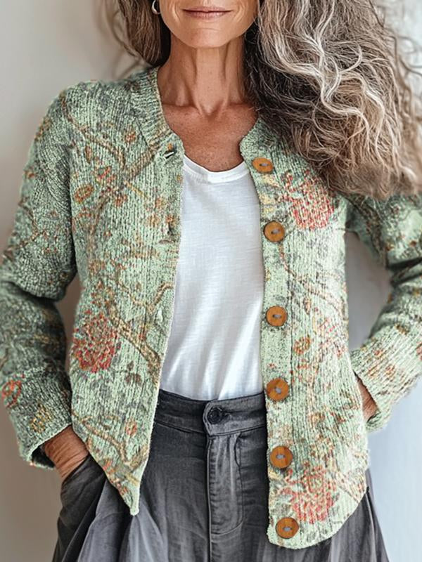Quinn | Nature-Inspired Botanical Print Jacket – Ideal for Chic Outdoor Styles