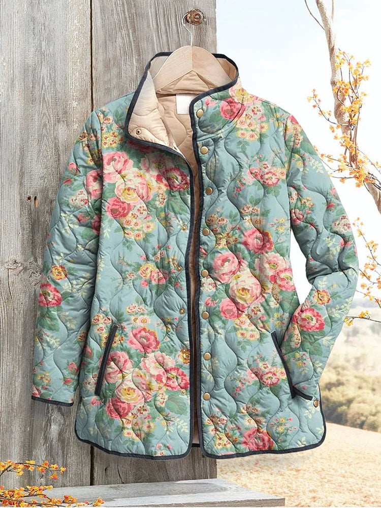 Quilted Jacket Floral
