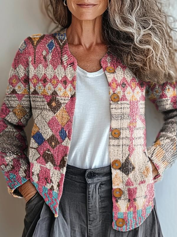 Amira | Chic Geometric Boho Jacket for Effortless Style