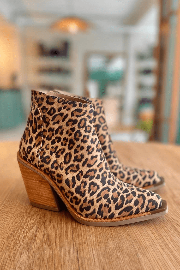 Camille | Ankle Boots with Leopard Print