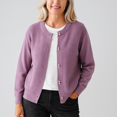 ELARA | PEARL-BUTTON CARDIGAN