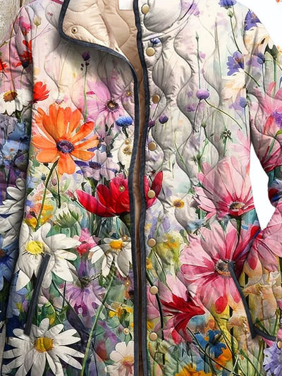 Quilted Jacket Floral