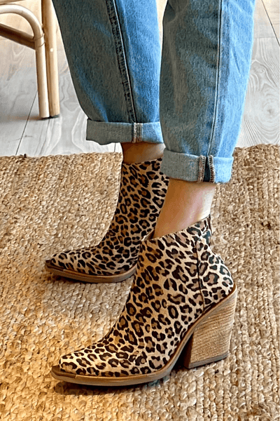 Camille | Ankle Boots with Leopard Print