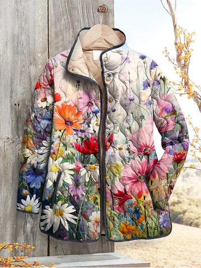 Quilted Jacket Floral