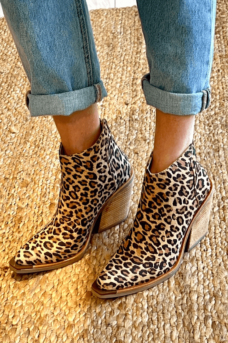 Camille | Ankle Boots with Leopard Print