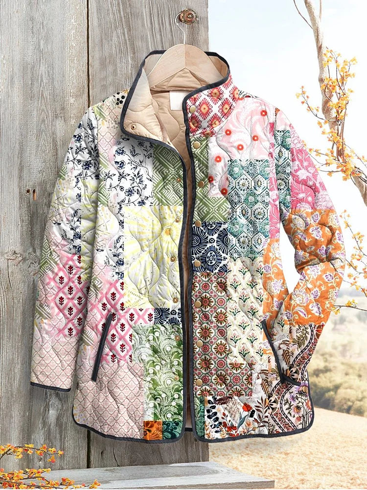 Quilted Jacket Floral Print
