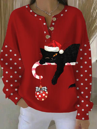 Mila - Christmas Jumper with Cat