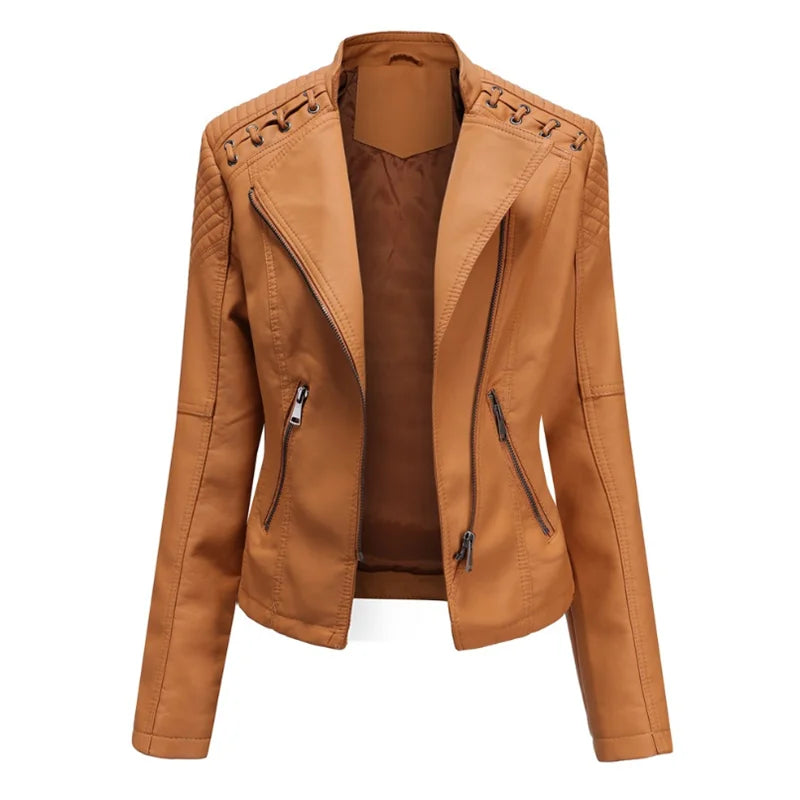 Claire | Classique Veste en Cuir Souple