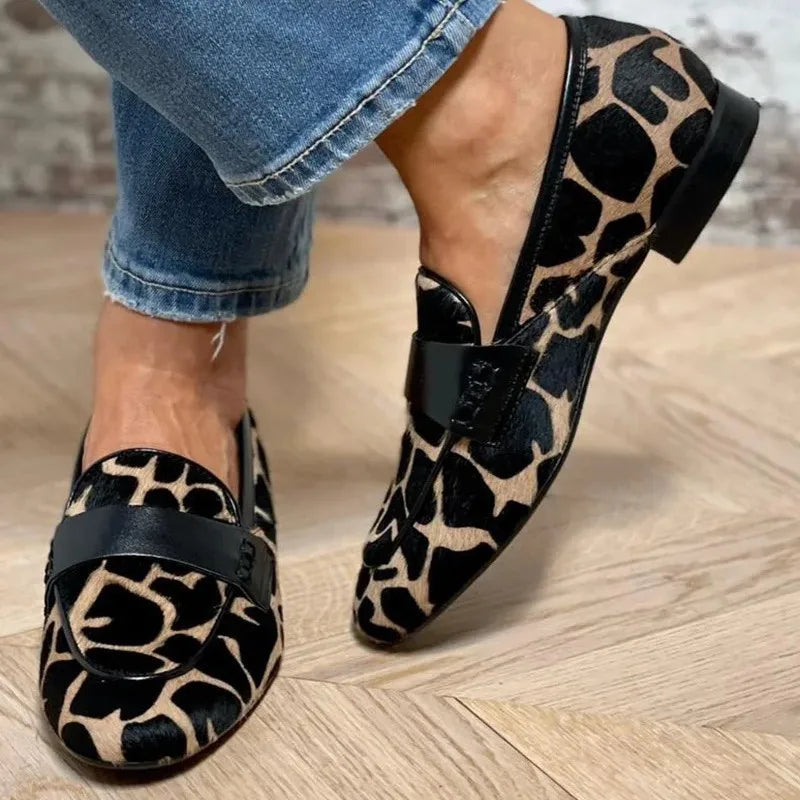 Enyssa™ Cow Print Loafers