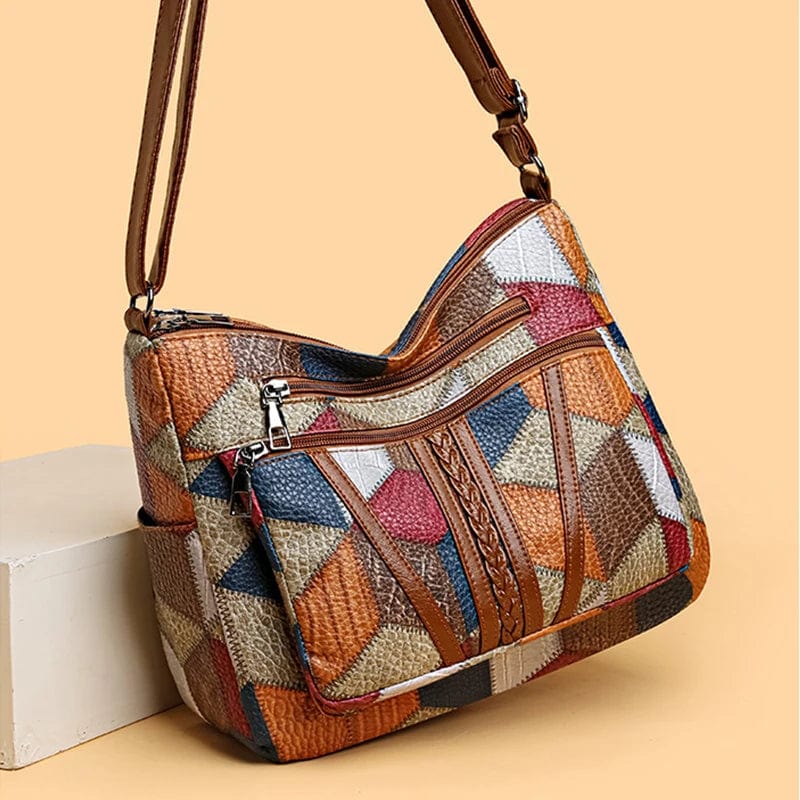 Zavelli | Mosaic Leather Handbag