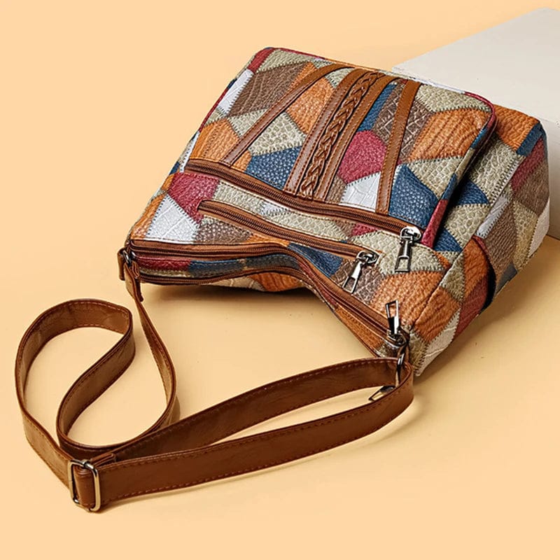 Zavelli | Mosaic Leather Handbag
