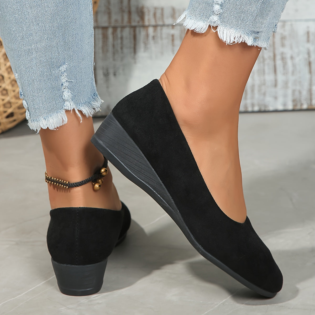 Éliane™ | Stylish Wedge-Heeled Ballet Flats for Ultimate Comfort