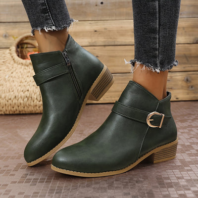 Amélina™ | Cozy Buckled Ankle Boots Designed for Sensitive Feet