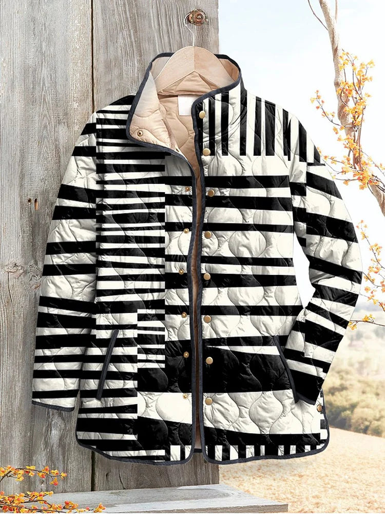 Quilted Jacket Black and White