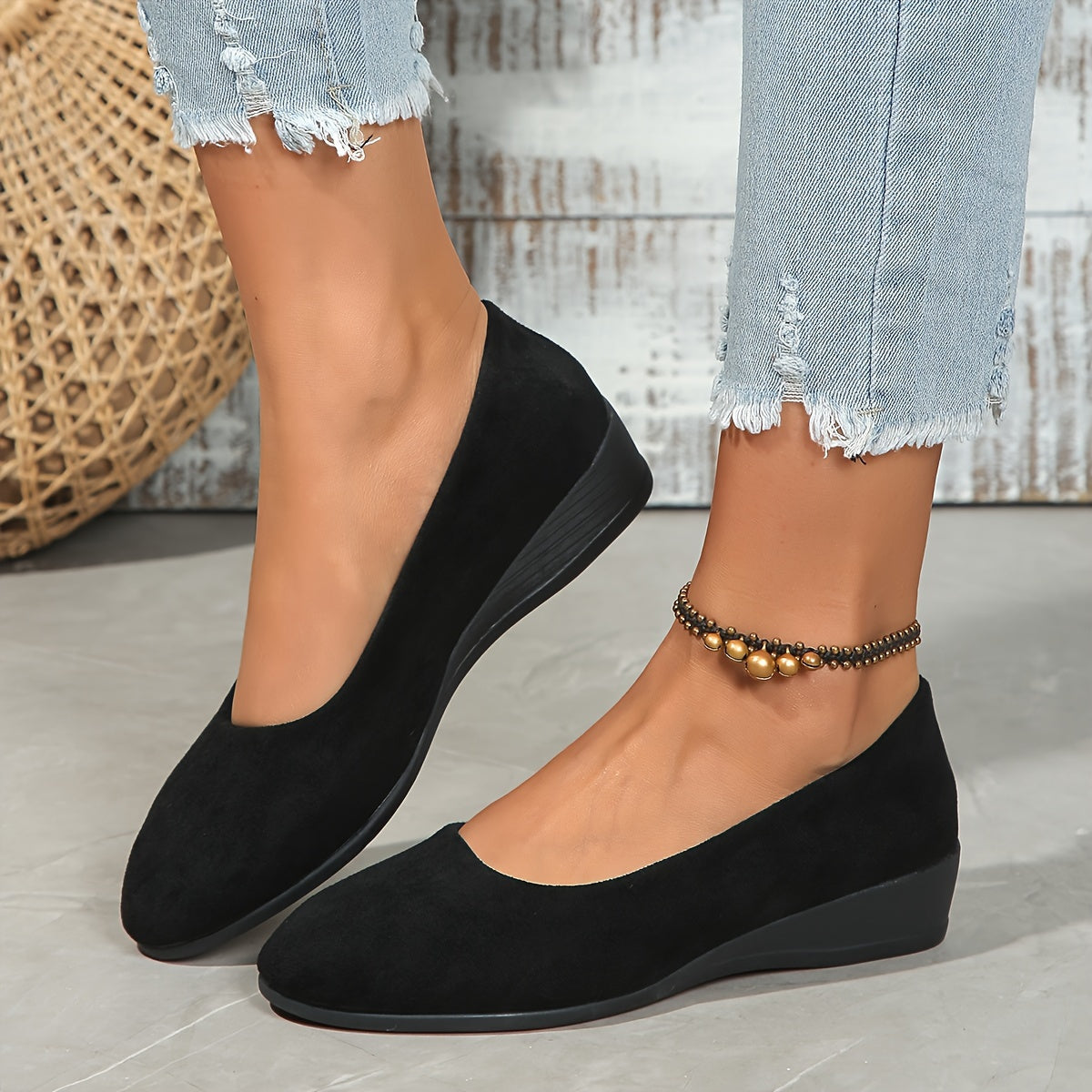 Éliane™ | Stylish Wedge-Heeled Ballet Flats for Ultimate Comfort