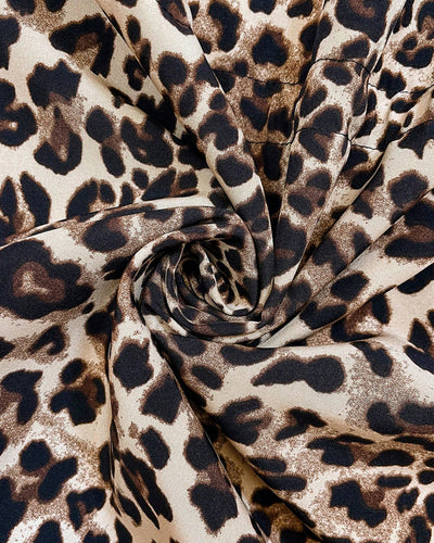 Medelin | Reversible Hooded Coat with Leopard Print