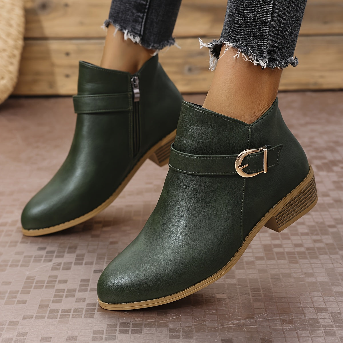 Amélina™ | Cozy Buckled Ankle Boots Designed for Sensitive Feet