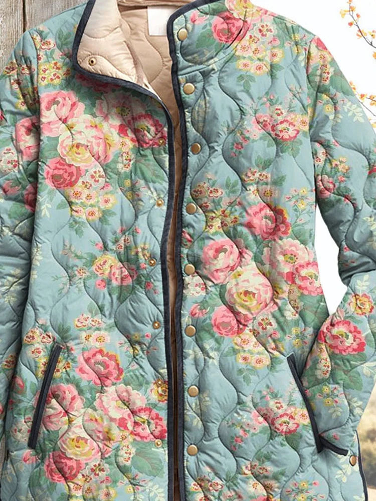 Quilted Jacket Floral