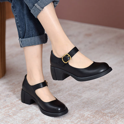 Agnes™ | Classic Leather Mary Jane Shoes