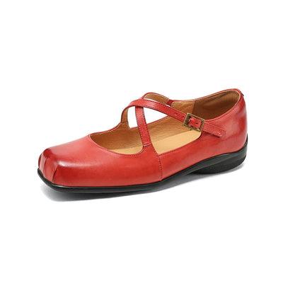 Edith™ | Classic Leather Mary Jane Shoes