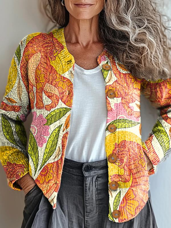 Madison | Vibrant Tropical Print Jacket for a Distinctive Look