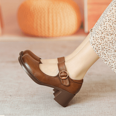 Agnes™ | Classic Leather Mary Jane Shoes