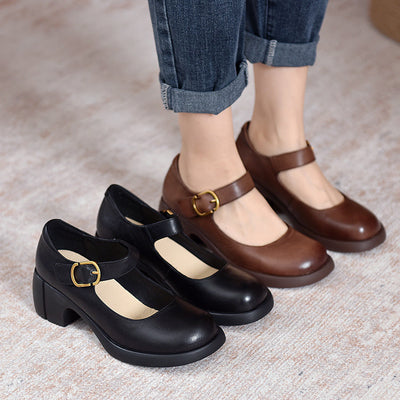 Agnes™ | Classic Leather Mary Jane Shoes