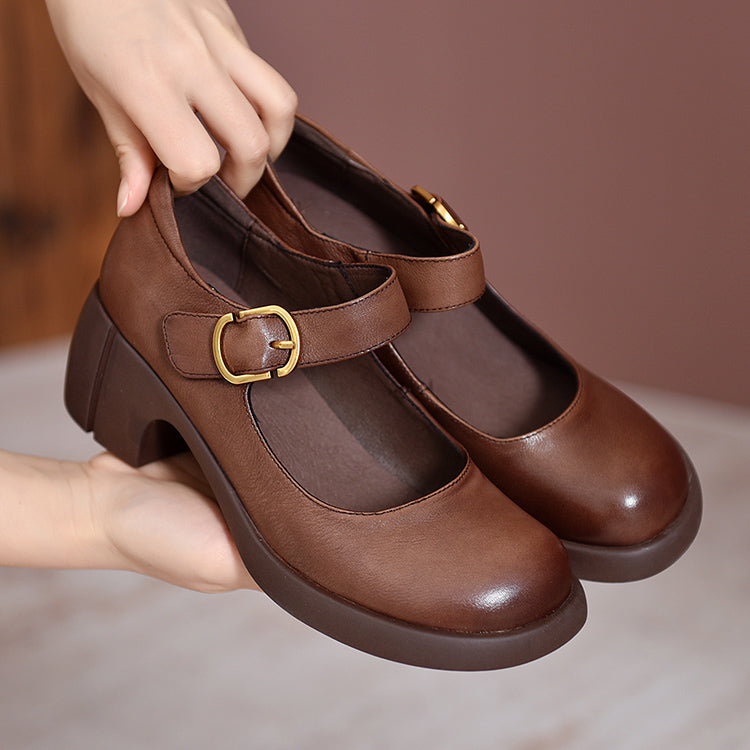 Agnes™ | Classic Leather Mary Jane Shoes