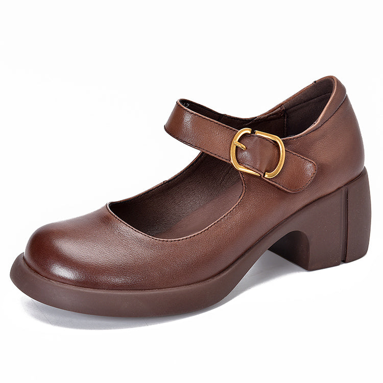 Agnes™ | Classic Leather Mary Jane Shoes