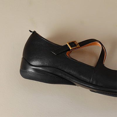 Edith™ | Classic Leather Mary Jane Shoes