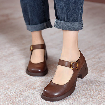 Agnes™ | Classic Leather Mary Jane Shoes