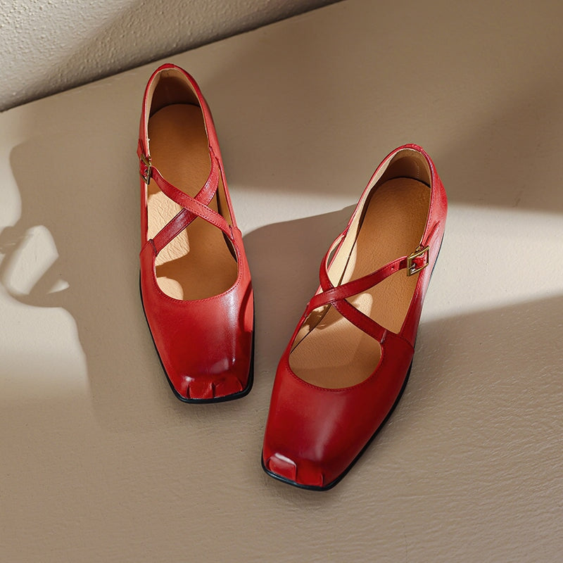 Edith™ | Classic Leather Mary Jane Shoes